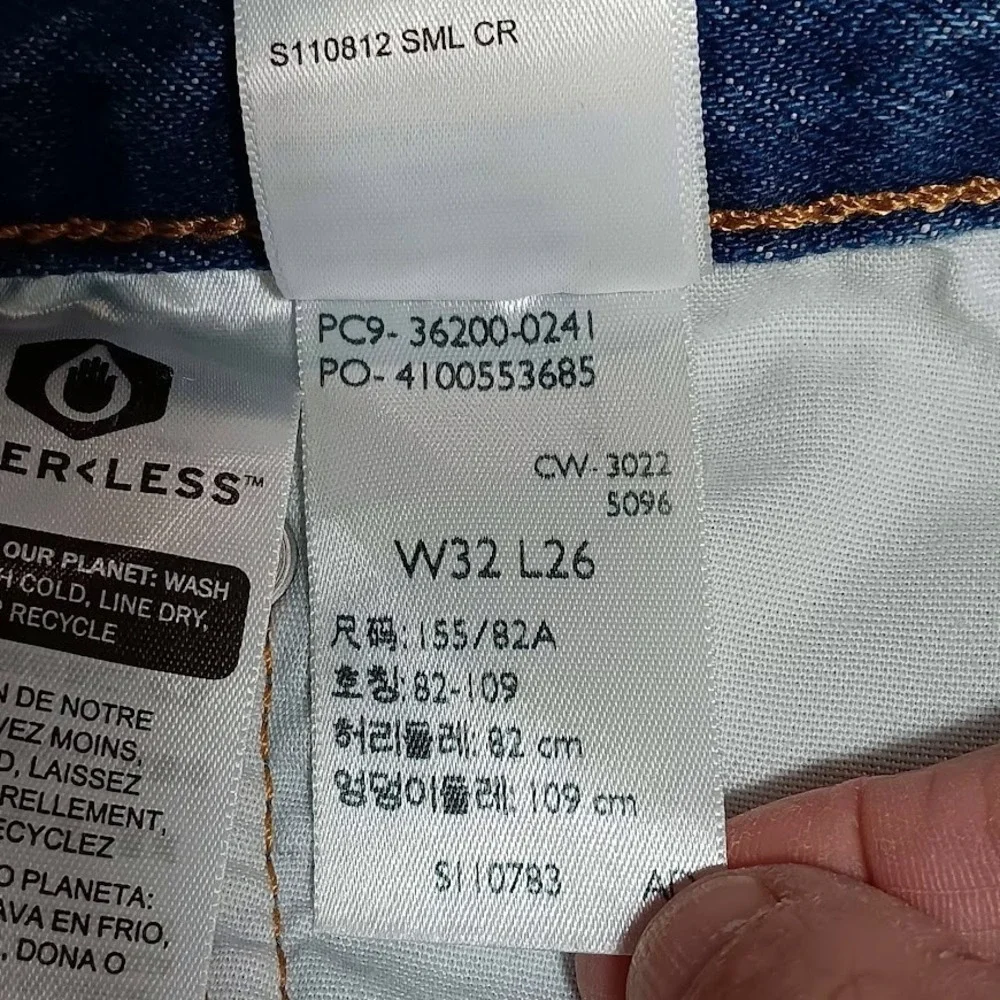 Levi's 501 Men's Jeans W32 L25 Blue Distressed Ripped Button Fly Straight Leg De